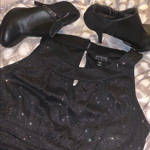 Black glittery dress sz 14W